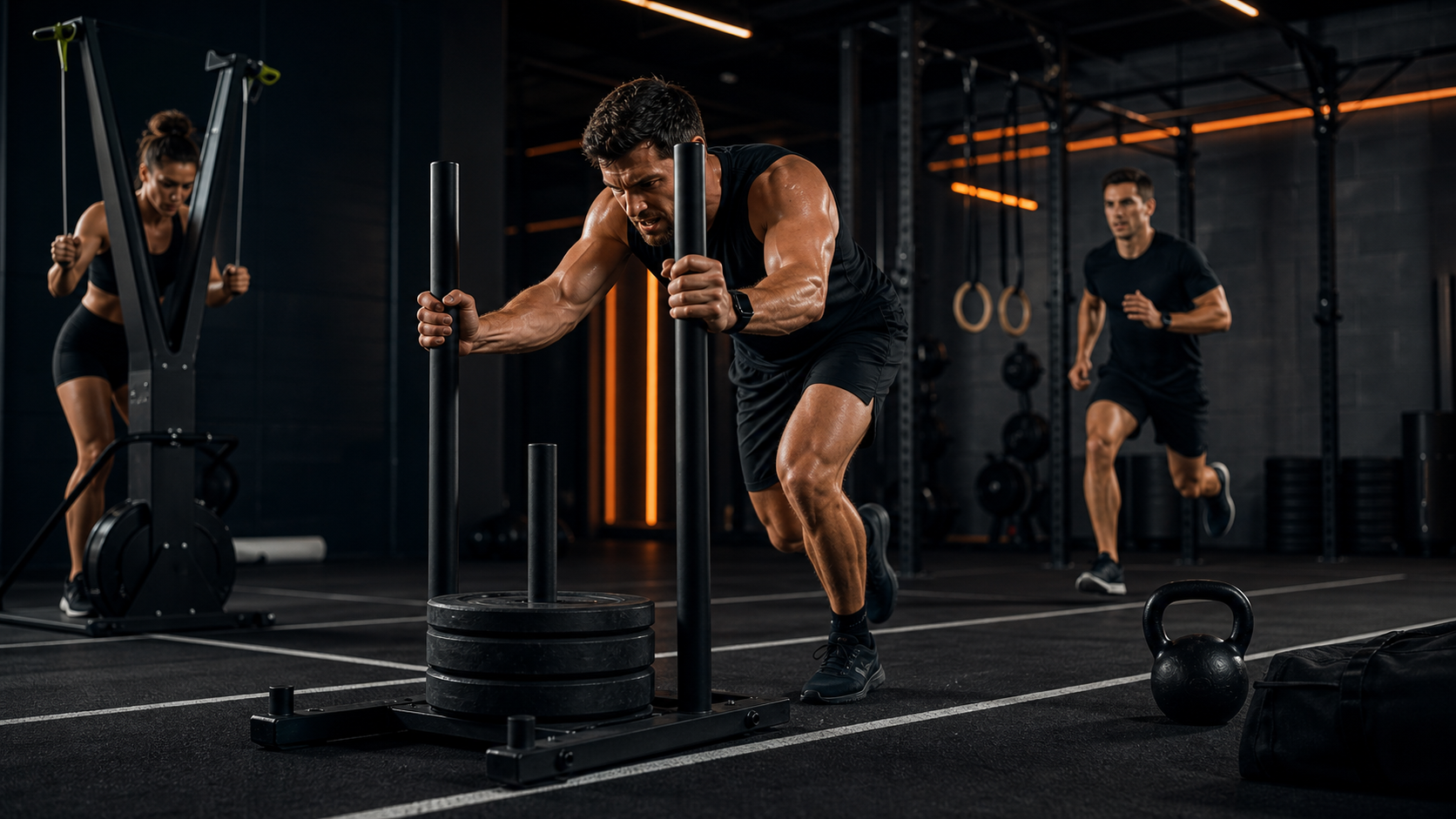 Sports performance training image for Hyrox-style interval work