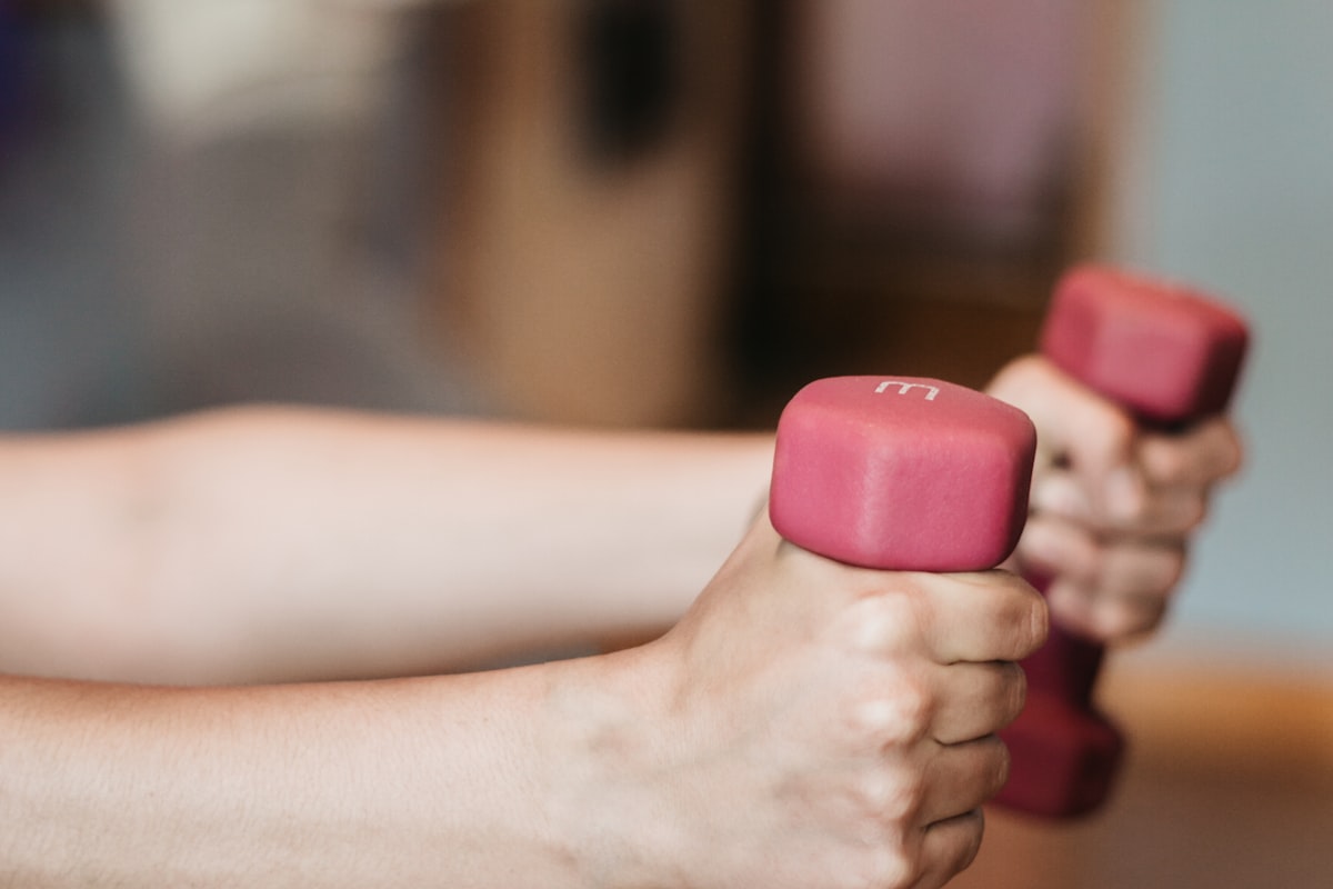 Person performing high-intensity interval training