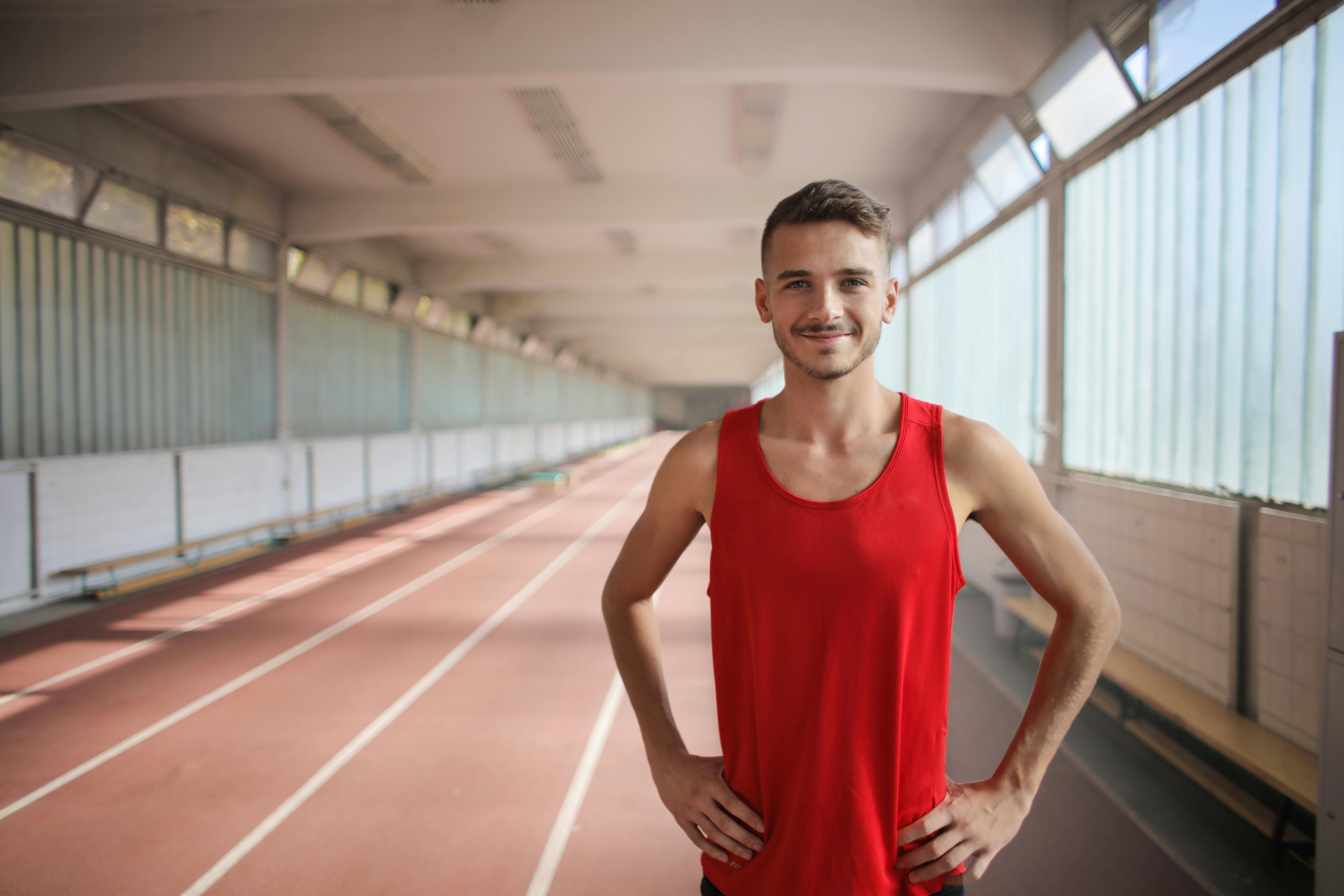 Person looking refreshed and happy after completing a HIIT workout